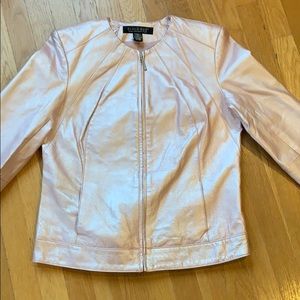 Pink leather jacket